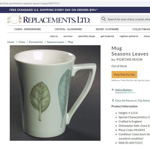 Portmeirion Mug & Saucer Seasons Collection Susan Williams Ellis & Crazy Daisy - Picture 4 of 14